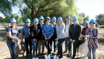 Groundbreaking at the Goat Facility