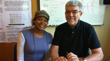 Rashida Lathan and professor Medrano, 2011