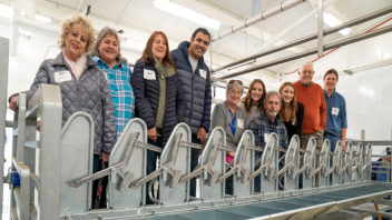 Representatives of the Huber (Noel Goat Dairy) and Nordfelt Family at the Grand Opening!