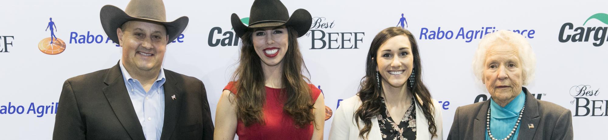 arah Klopatek and Emily Andreini at the National Cattlemen’s Beef Association Convention receiving W.D. Farr Memorial Scholarships