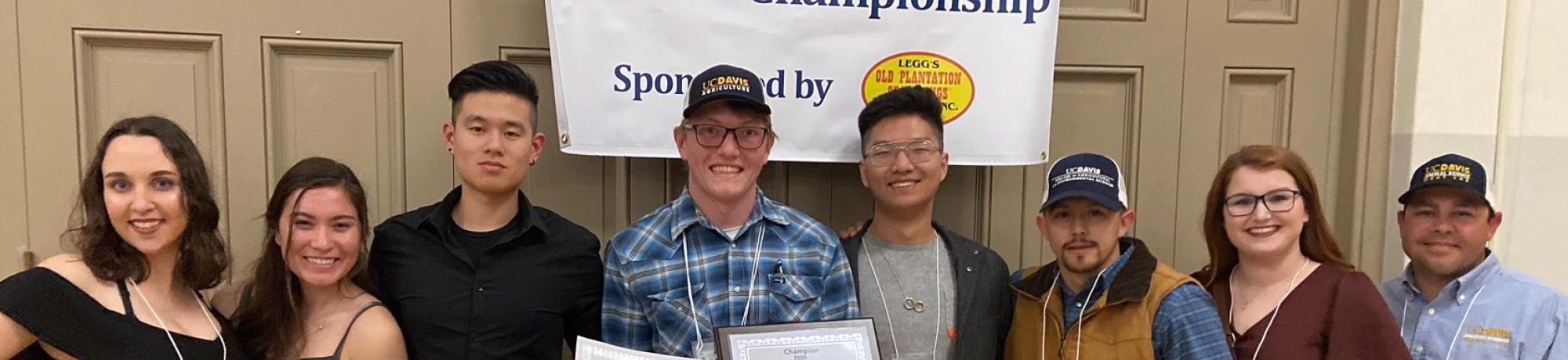 From Left to right Chyanne Hughes, Sethi Verner. Josh Cheng, Jared Hickory. Andy Leung, Mario Valdez, Grazia Machado and Coach/Advisor Caleb Sehnert